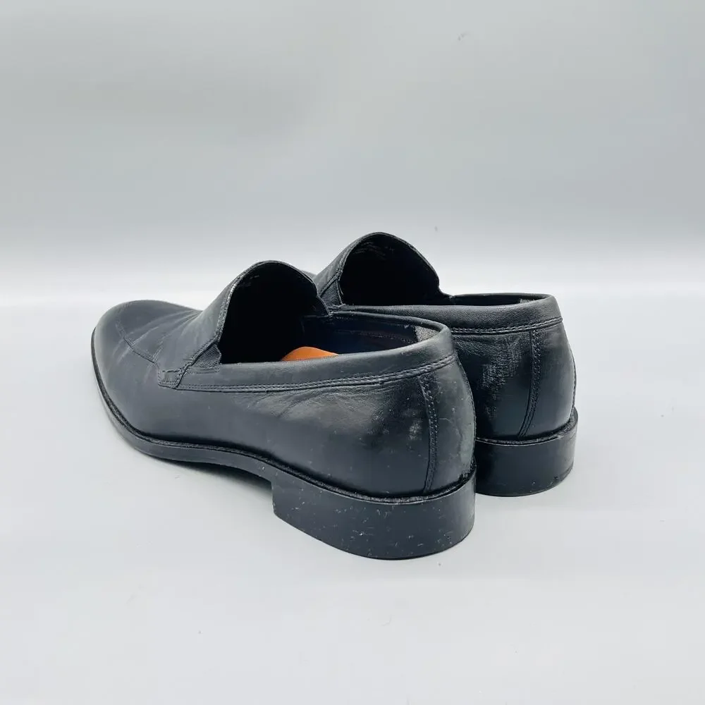 Cole Haan Shoes Mens 8 Black Leather Loafers Slip On Dress Almond Toe Classic